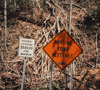 "Winding Road Next 11 Miles"